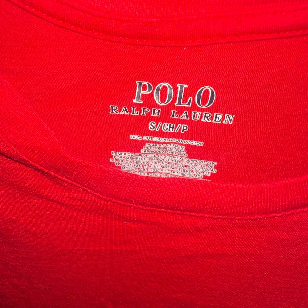 Polo by Ralph Lauren Red Long Sleeve Tee